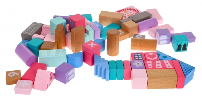 Wooden Princess Castle Building Blocks Set with Shape Sorter