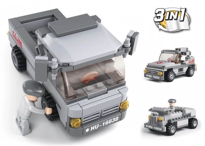Sluban Army Transport Vehicle 3in1 Toy