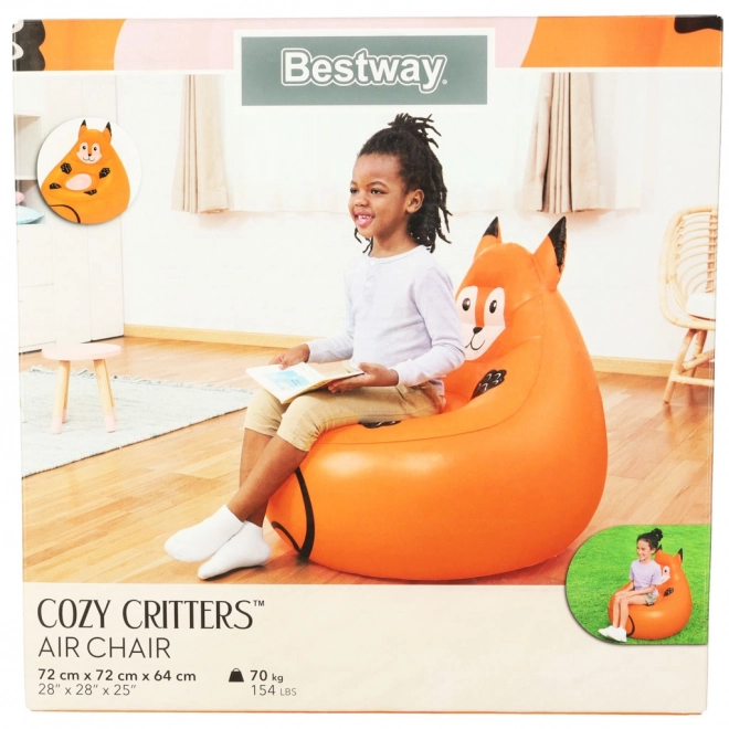 Inflatable Fox Armchair for Kids