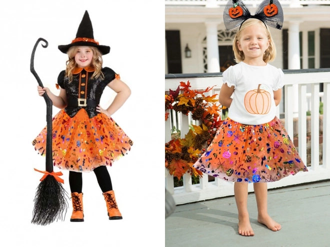 Halloween costume skirt set with headband