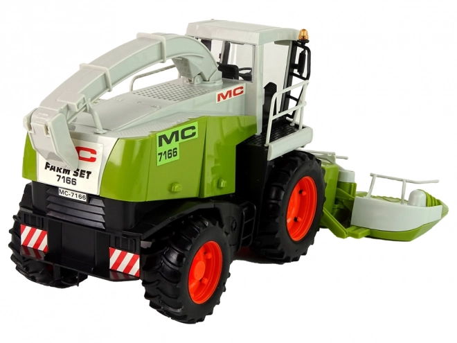 Large Green Harvester with Movable Parts