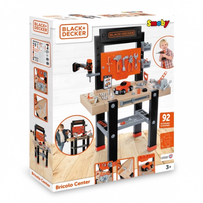 Realistic Smoby Black & Decker Workbench with Accessories