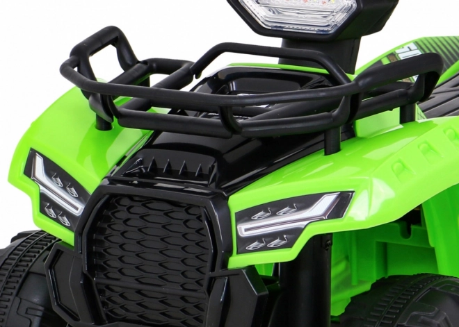 Green Children's Ride-On Quad with LED & MP3