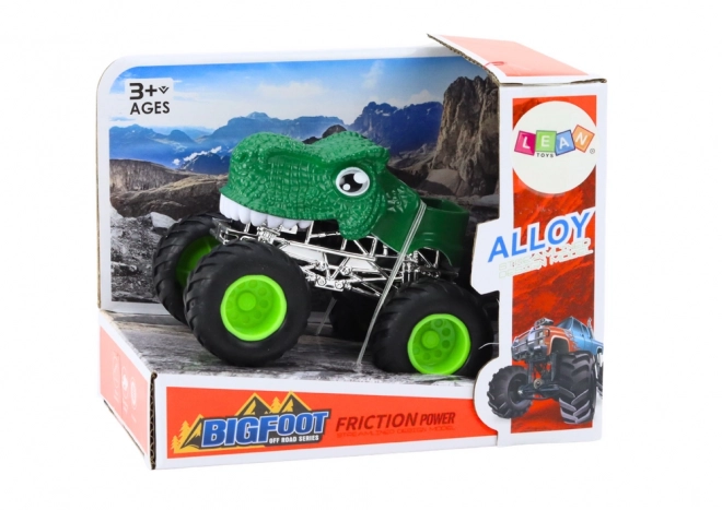 Green Dinosaur Off-Road Car with Large Rubber Wheels