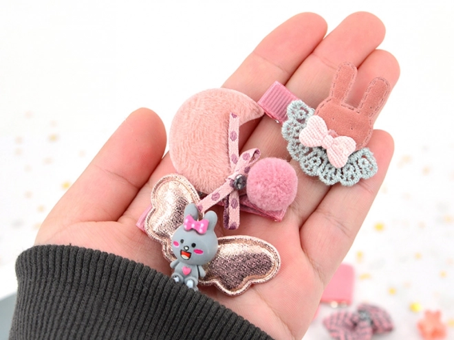 Charming Hair Clips and Bands Set for Girls