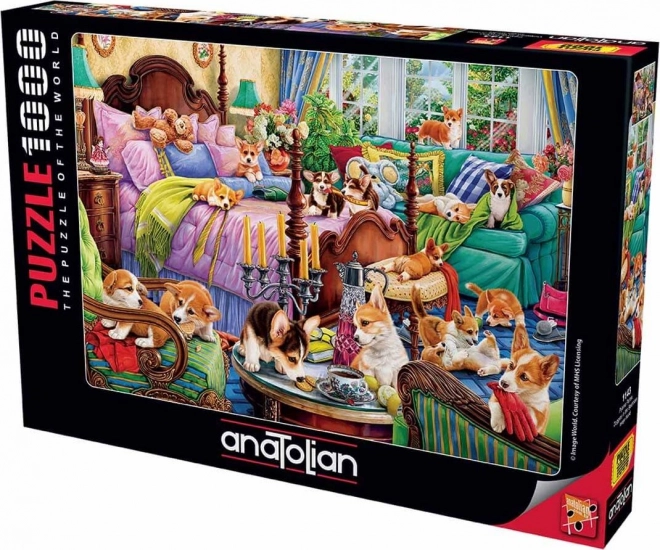 Anatolian Puzzle Dogs in Bed 1000 Pieces