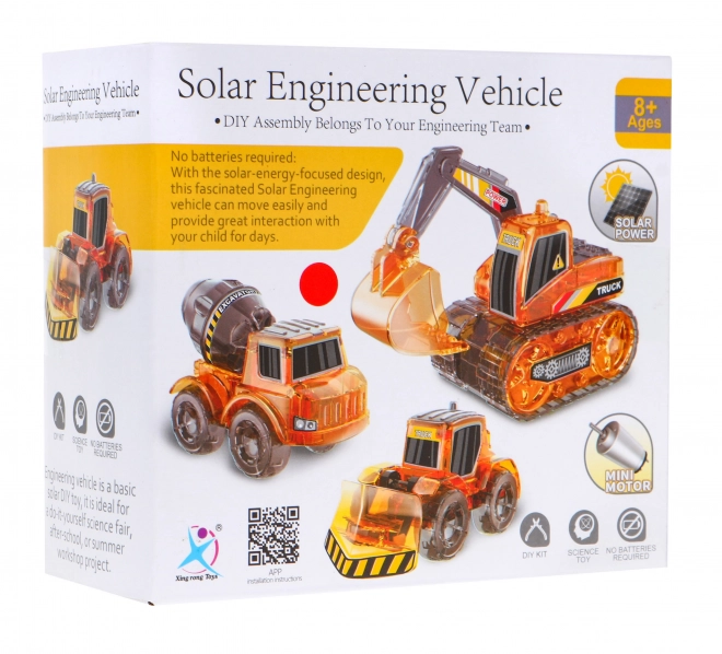 Educational 3-in-1 Solar Construction Vehicles Set