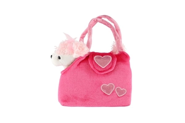 Plush Dog in Pink Handbag for Girls