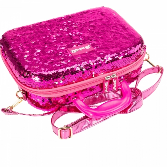 Girabrilla Pink and Silver Makeup Suitcase