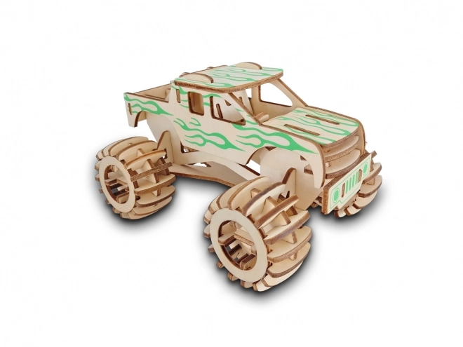 Woodcraft Wooden 3D Puzzle Monster Truck