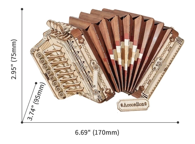 Wooden 3D Puzzle Pull Accordion