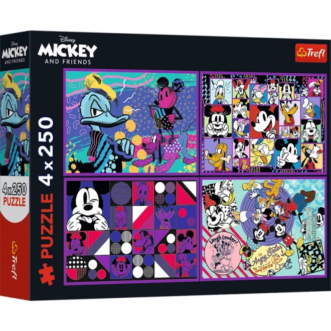 Mickey Mouse Puzzle Set 4x250 Pieces