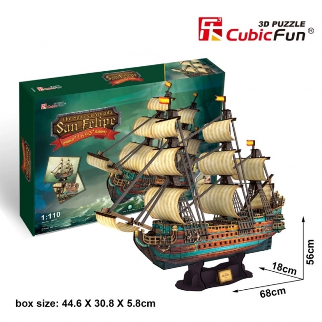 3D Puzzle of the Spanish Armada San Felipe