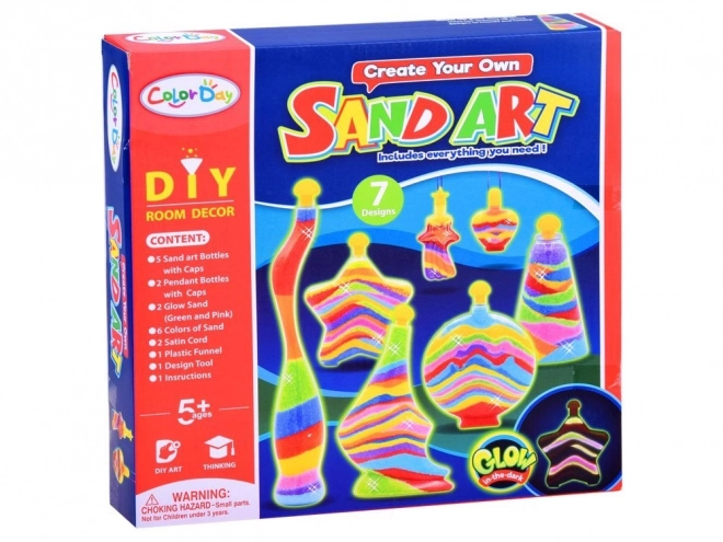 Creative Sand Art Bottle Pendant Set