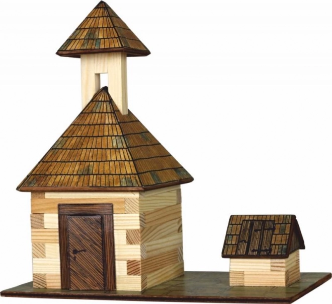 Wooden Bell Tower and Well Construction Set