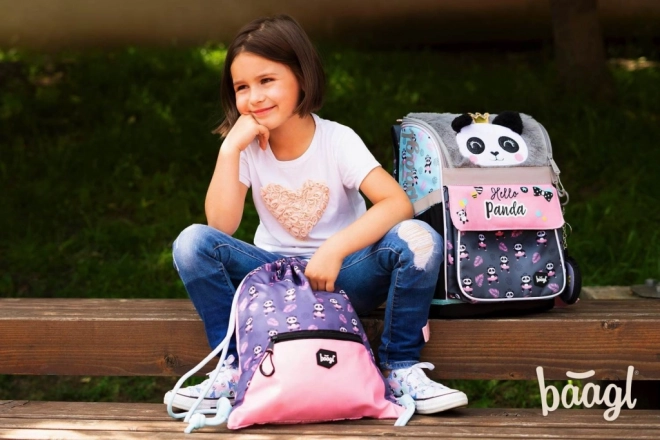 Baagl School Backpack Zippy Panda