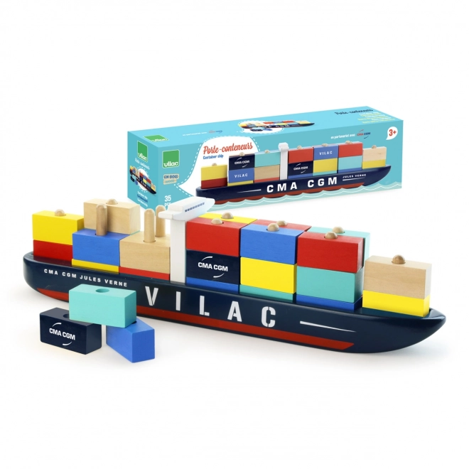 Wooden Container Ship Puzzle