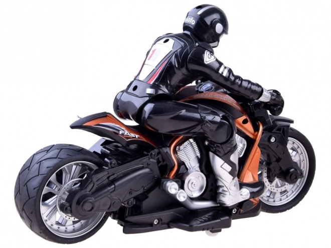 Remote Control Sports Motorcycle with Rider – orange