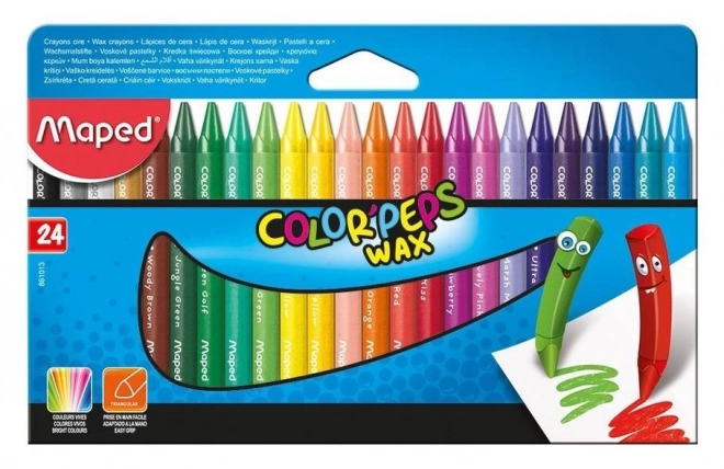 Triangular Wax Crayons 24-Pack