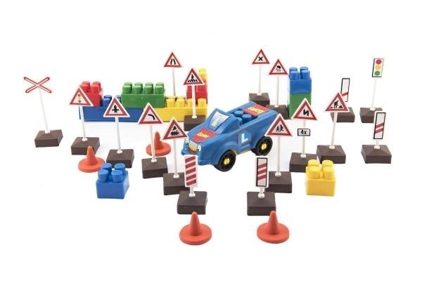 Construction Set Traffic School with Signs