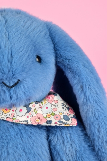 Plush bunny with blue scarf 35 cm