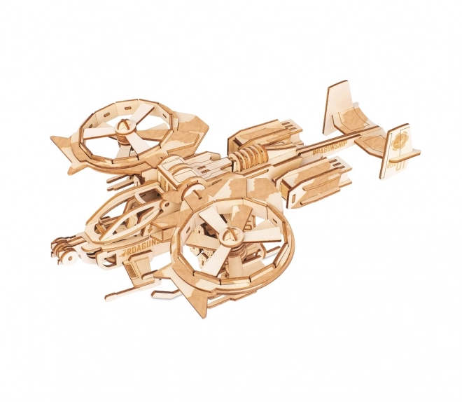 Wooden 3D Puzzle Battle Helicopter