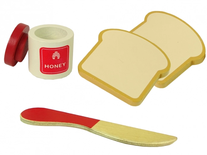 Wooden Toy Toaster with Breakfast Accessories