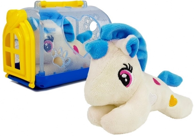 Small Unicorn with Carrier Plush Toy