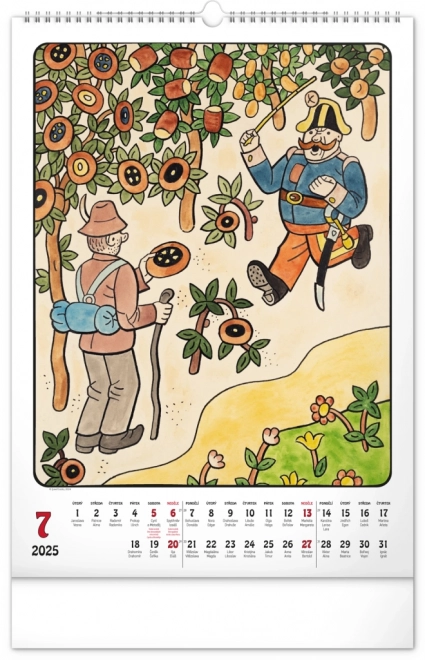 Wall Calendar Josef Lada 2025