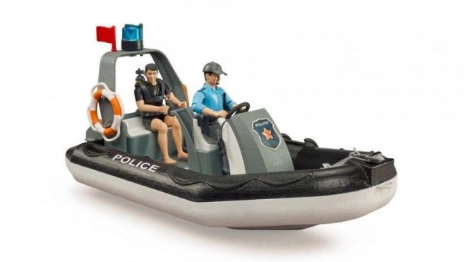 Bruder Police Boat with Officer and Diver