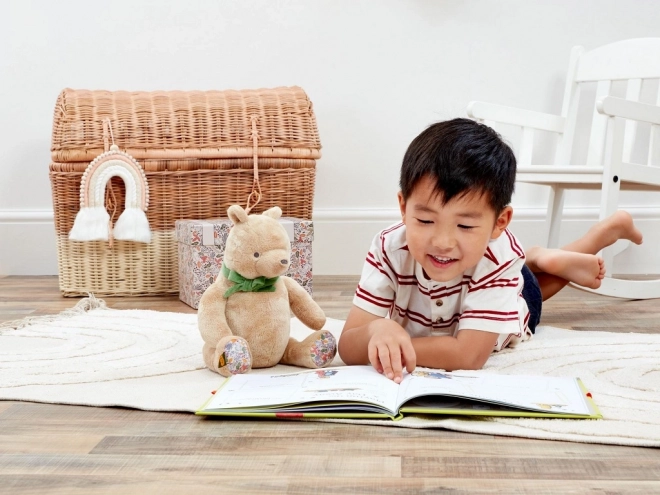 Plush Winnie the Pooh with Green Bow