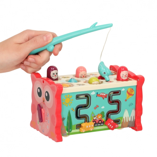 Sensorisches Spielzeug Hammerbank 8-in-1 für Kleinkinder Rosa