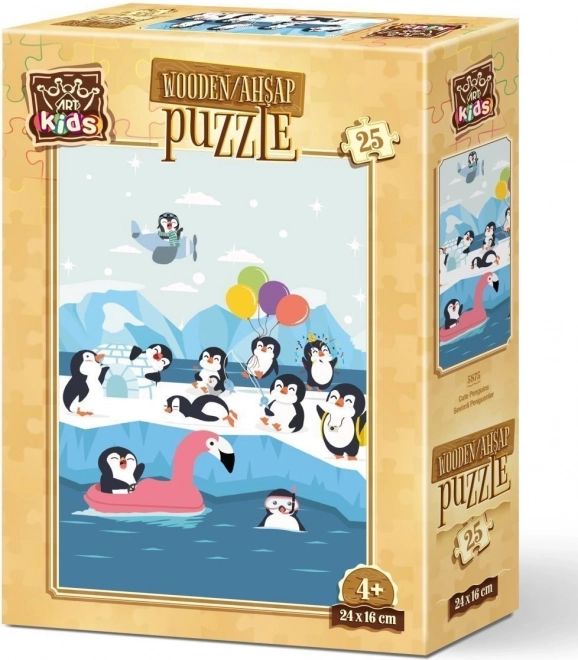 Art Puzzle cute penguins wooden puzzle