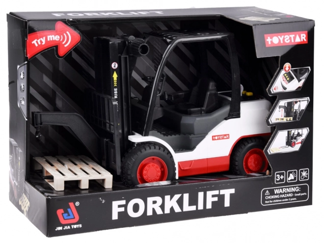 Large Toy Forklift with Sound and Rubber Tires