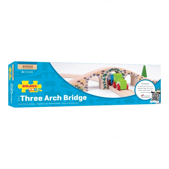 Wooden Toy Train Track Bridge