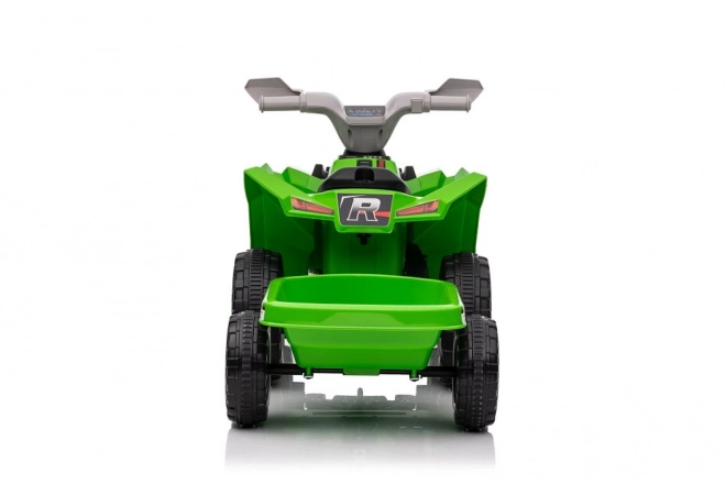 Akkumulátoros zöld quad utánfutóval