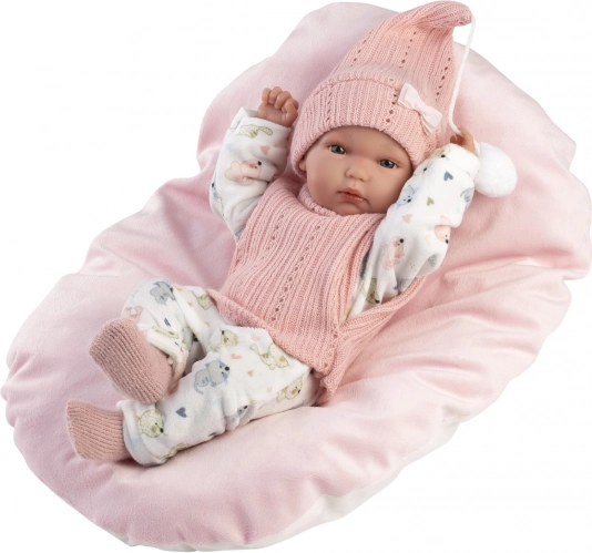 Realistic Baby Doll GIRL with Full Vinyl Body 35 cm