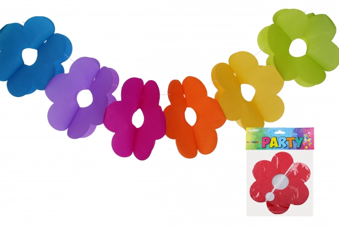 Colorful Paper Garland 3m - Flower Design