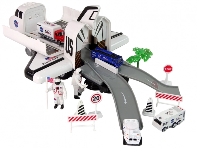 airplane and spaceship toy set with vehicles