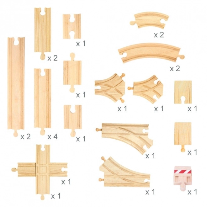 Wooden Railway Track Set