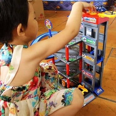 Woopie Multilevel Parking Garage with Car Wash and Helicopter