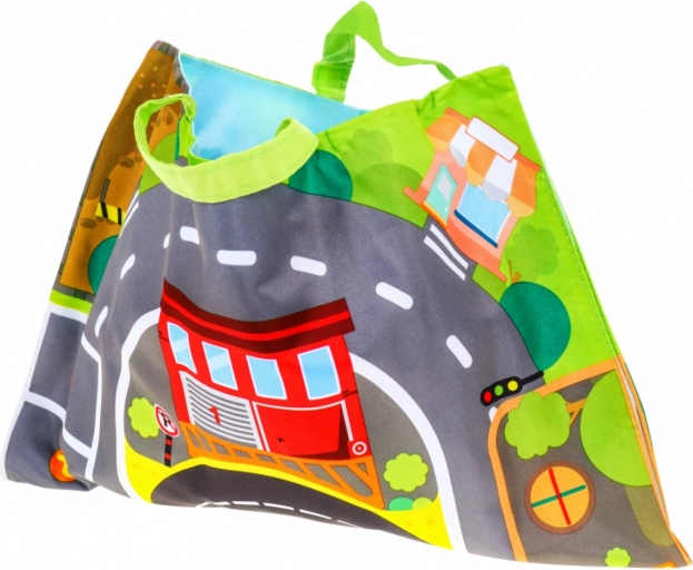 A playmat that turns into a bag