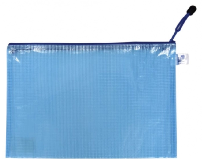 Mesh Zipper Envelope A5 Blue