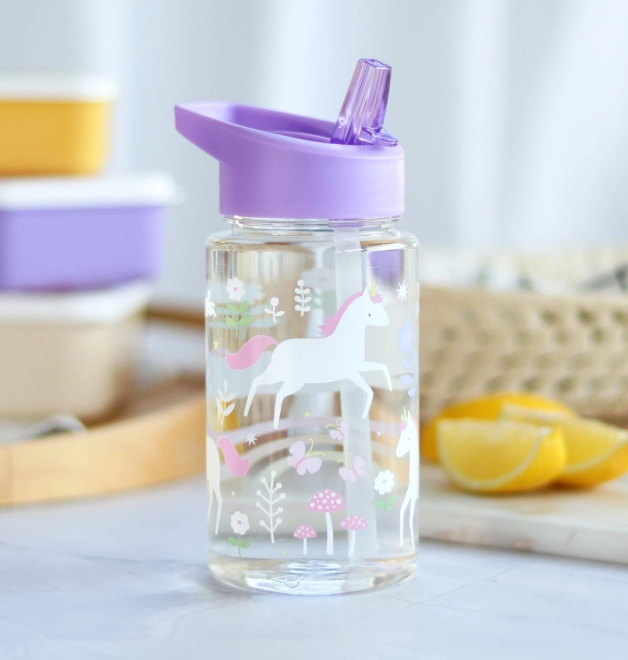 Transparent Unicorns and Rainbow Kids Bottle