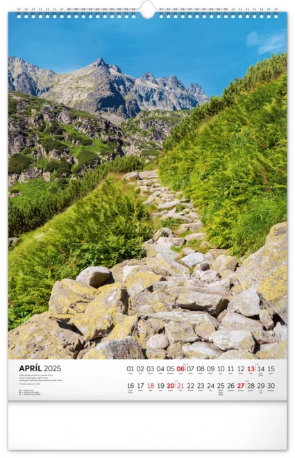 Wall Calendar of Tatra Mountains 2025