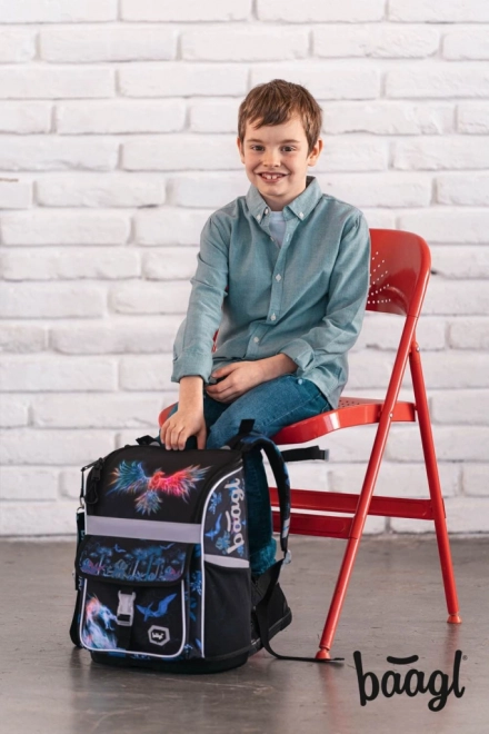 Baagl School Backpack Zippy Phoenix