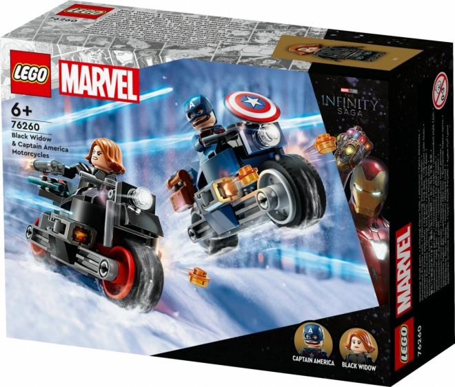 Lego Marvel Black Widow and Captain America Motorcycles