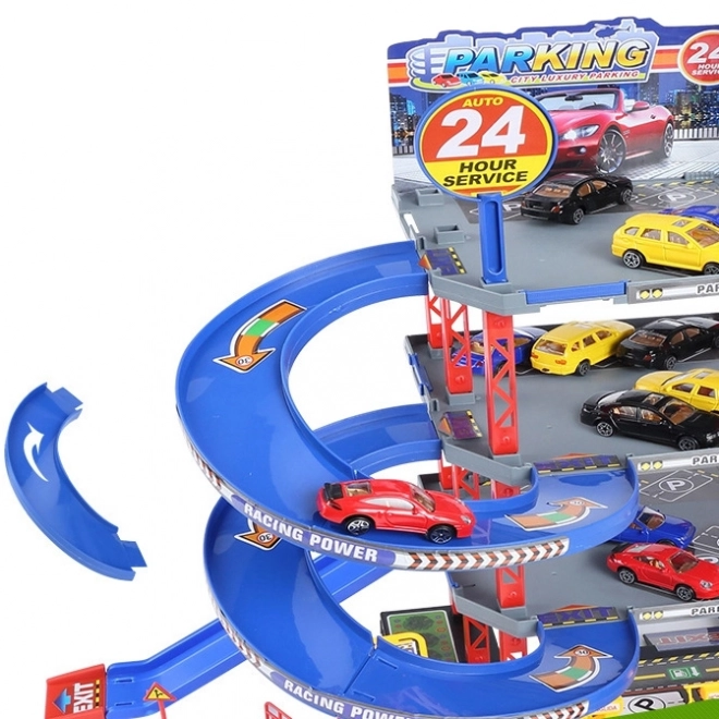 Woopie Multilevel Parking Garage with Car Wash and Helicopter