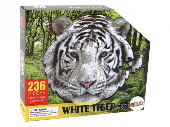 White Tiger Head Shaped Puzzle