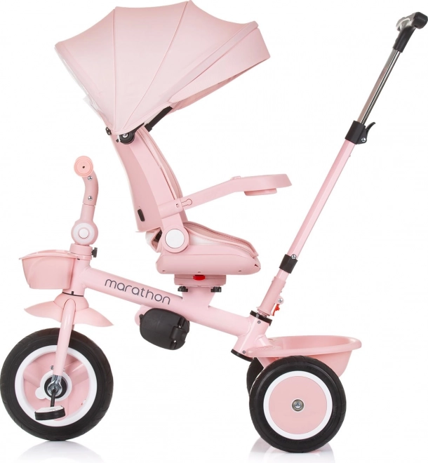 Chipolino Kids Tricycle with Canopy Marathon 2-in-1 Flamingo